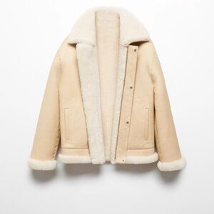 MANGO New Reversible Real Shearling Coat